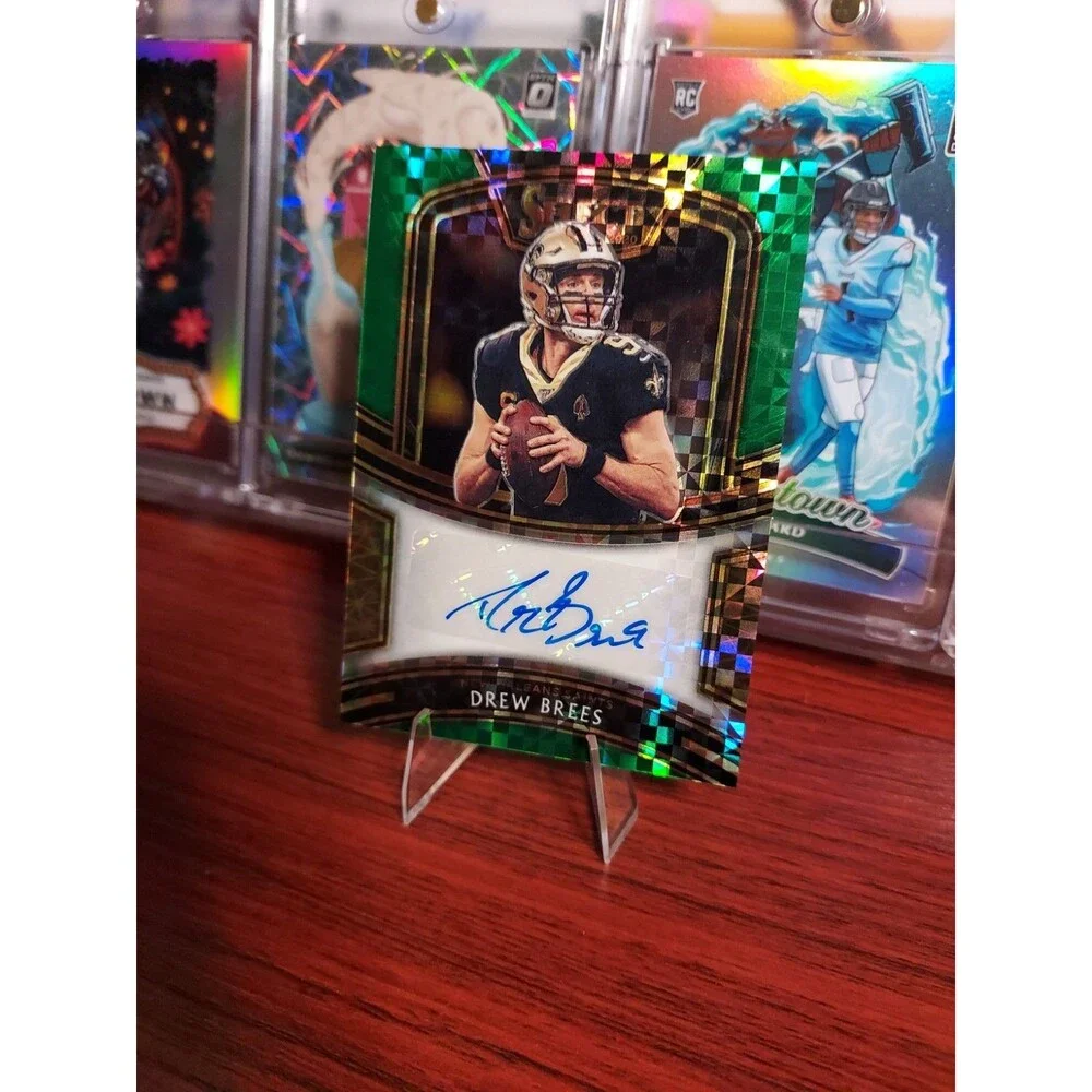 2020 Panini Prizm Select Checkerboard Drew Brees Auto 2/3 HOF